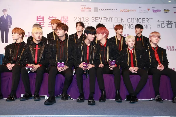 Members South Korean Boy Group Seventeen Also Stylized Seventeen Svt — Stock Photo, Image