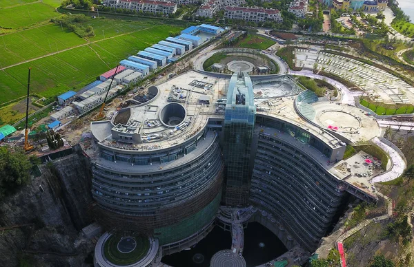 Vista Aérea Cinco Estrelas Shanghai Tianmashan Pit Hotel Também Conhecido — Fotografia de Stock