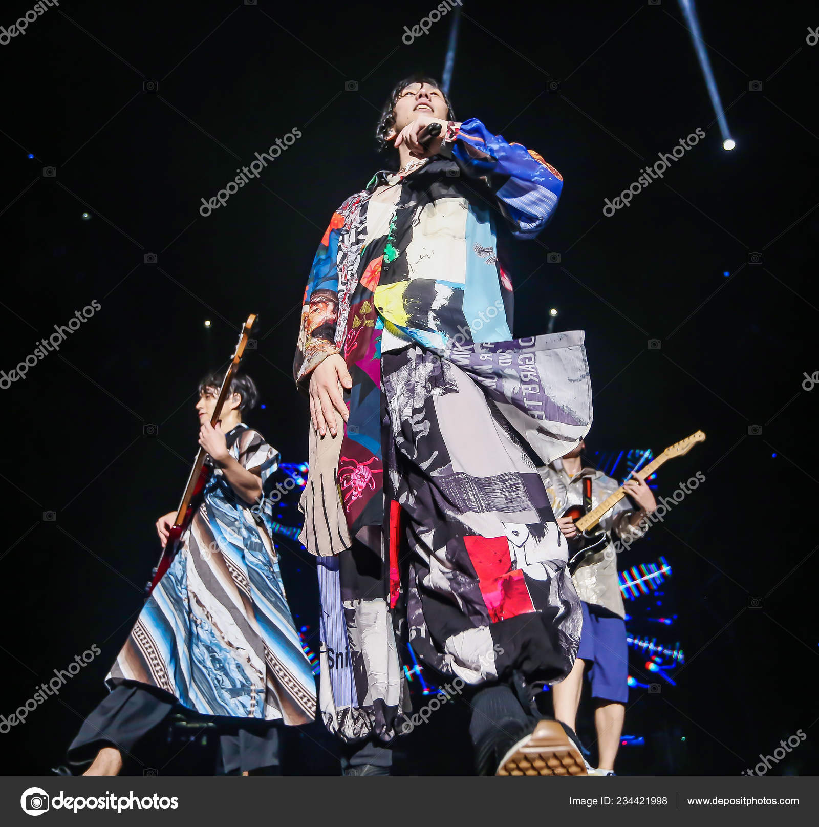 Members Japanese Rock Band Radwimps Perform Radwimps Asia Live Tour Stock Editorial Photo C Chinaimages