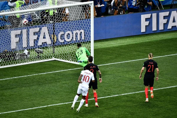 Brankář Danijel Subasic Chorvatska Zpět Není Schopen Zachránit Cíl Před — Stock fotografie