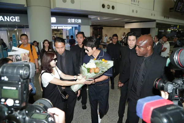 Ator Sul Coreano Kwon Sang Woo Retratado Depois Chegar Aeroporto — Fotografia de Stock