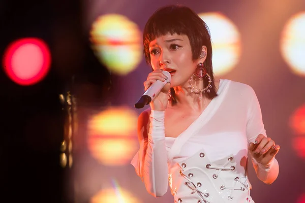 Taiwanees Zangeres Actrice Angela Chang Presteert Tijdens Haar Concert Journey — Stockfoto