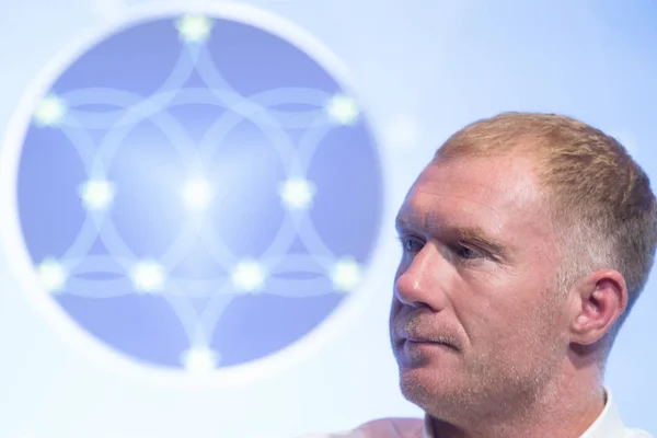 English Former Football Player Paul Scholes Attends Press Conference Signing — Stock fotografie