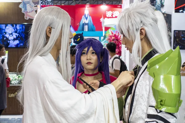 Cosers Visten Durante 14ª Exposición Internacional Dibujos Animados Juegos China —  Fotos de Stock