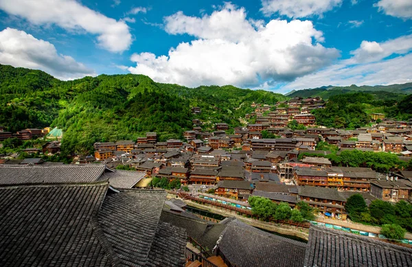 Landschaft Des Dorfes Xijiang Miao Kreis Leishan Autonome Präfektur Qiandongnan — Stockfoto