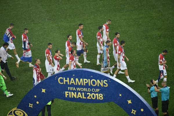 Players Croatia Greeted Referees France Defeated Croatia Final Match 2018 — Stock Photo, Image