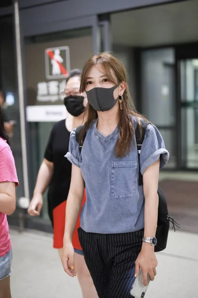 Die Chinesische Schauspielerin Zhao Wei Auf Einem Flughafen Shanghai China — Stockfoto