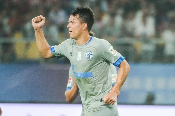 Yevhen Konoplyanka Del Schalke Celebra Después Anotar Gol Contra Southampton — Foto de Stock