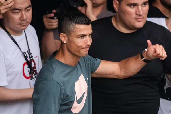 Der Portugiesische Fußballspieler Cristiano Ronaldo Von Juventus Nimmt Juli 2018 — Stockfoto