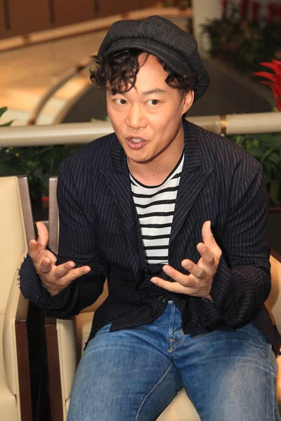 Chanteur Hongkongais Eason Chan Assiste Une Cérémonie Musique Universelle Hong — Photo