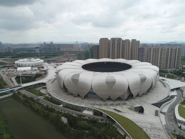 올림픽 스포츠 항저우 동쪽으로 중국의 2018에에서 로터스를 경기장 조감도 — 스톡 사진