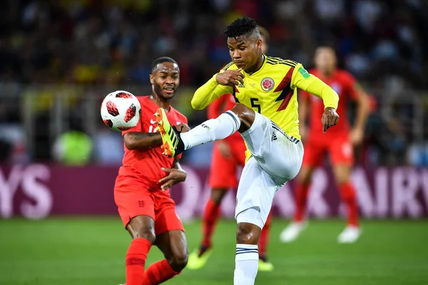 Wilmar Barrios Columbia Certo Desafia Jogador Inglaterra Sua Rodada Jogos — Fotografia de Stock