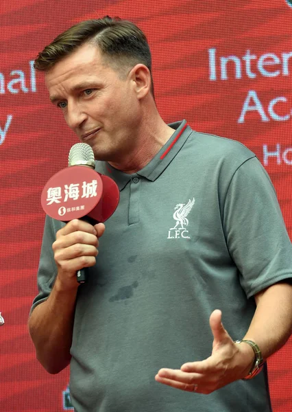 Calciatore Ceco Vladimir Smicer Partecipa Alla Cerimonia Apertura Della Liverpool — Foto Stock