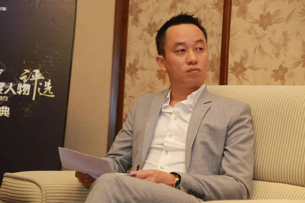 Pan Yejiang Presidente Fabricante Chinês Utensílios Cozinha Vatti Entrevistado Cidade — Fotografia de Stock