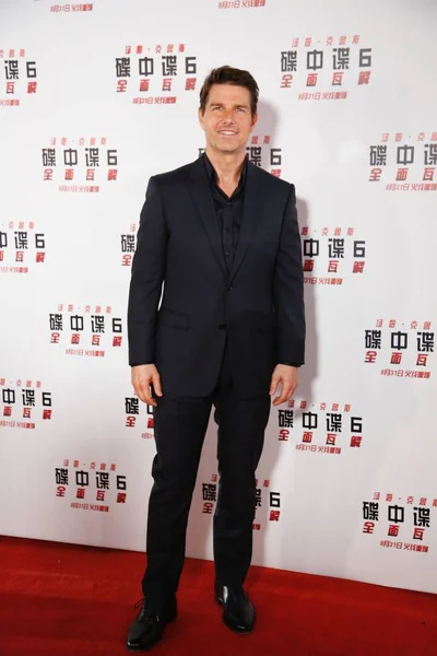 Ator Produtor Americano Tom Cruise Chega Tapete Vermelho Para Estreia — Fotografia de Stock