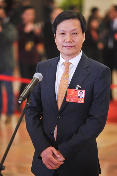 ファイル 会長兼 Ceo Xiaomi 技術と Kingsoft 社の会長は Beiji の人々 の素晴らしいホールで — ストック写真