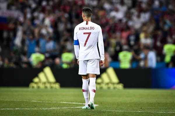 Cristiano Ronaldo Portugal Reacciona Ronda Partidos Entre Uruguay Portugal Durante —  Fotos de Stock