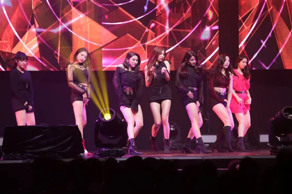 Membros Grupo Feminino Sul Coreano Clc Apresentam Concerto Hong Kong — Fotografia de Stock