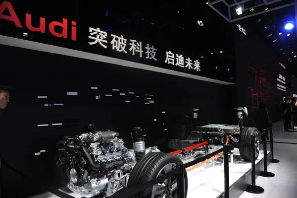 Weergave Van Stand Van Audi Tijdens 15E Beijing International Automotive — Stockfoto
