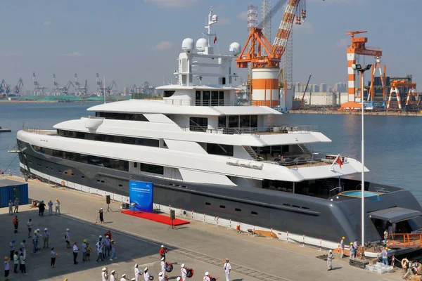 Illusion Pride Mega Yachts Den Största Megayacht Byggdes Kina Avbildas — Stockfoto