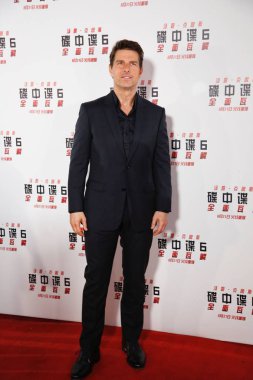 American actor and producer Tom Cruise arrives on the red carpet for the China premiere of the movie 