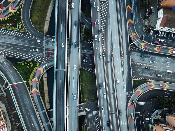 Auto Rijden Shenhai Viaduct Shenyang Van Meest Gecompliceerde Viaduct Shenyang — Stockfoto