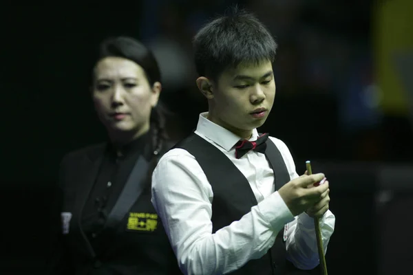 Yuan Sijun Chine Joue Tir Contre Ding Junhui Chine Lors — Photo