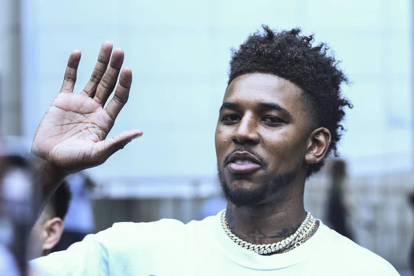 Nba Gwiazda Nick Young Nazywany Swaggy Golden State Warriors Uczęszcza — Zdjęcie stockowe