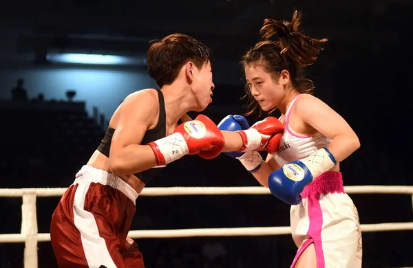 Nanako Suzuki Van Japan Gelijk Concurreert Tegen Wong Yan Van — Stockfoto