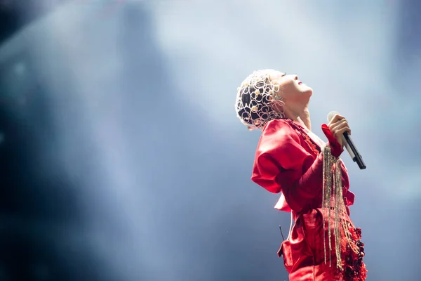 Cantora Atriz Taiwanesa Angela Chang Apresenta Durante Seu Concerto Journey — Fotografia de Stock