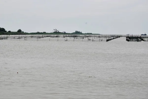 Aumenta Nivel Del Agua Lago Hongze Tras Las Recientes Tormentas — Foto de Stock