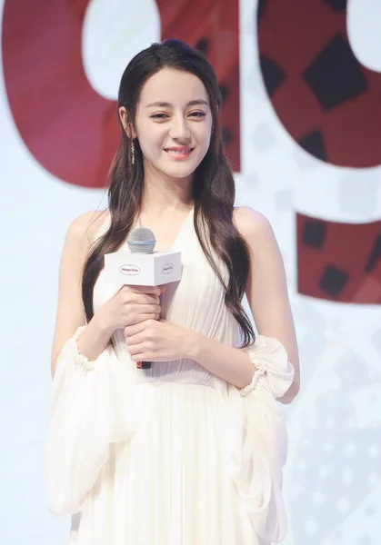 Chinese Uigur Actress Dilraba Dilmurat Attends Promotional Event Haagen Dazs — Stock Photo, Image