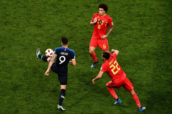 올리비에 Giroud의 프랑스 2018 Fifa 월드컵 러시아 2018 그들의 준결승 — 스톡 사진