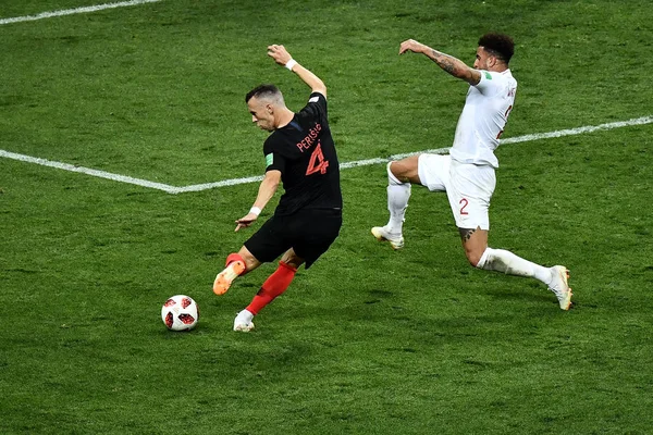 Ivan Perisic Croatia Left Shoots England Semifinal Match 2018 Fifa — Stock Photo, Image