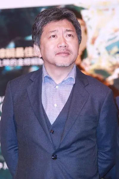 Filmar Japanen Direktören Hirokazu Koreeda Deltar Fläkt Möte För Att — Stockfoto