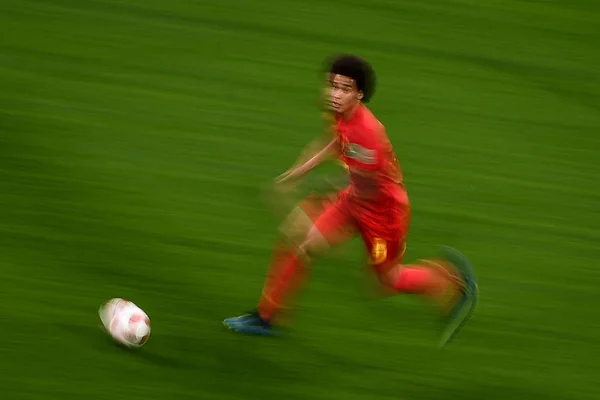 Axel Witsel Belgien Dribblar Mot Frankrike Sin Semifinal Match 2018 — Stockfoto