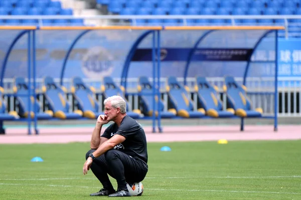 First Team Manager Mark Hughes Southampton Takes Part Training Session — Stock Photo, Image