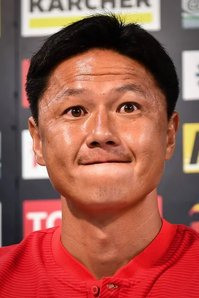 Head Coach Przejdź Oiwę Japonii Kashima Antlers Uczęszcza Konferencji Prasowej — Zdjęcie stockowe