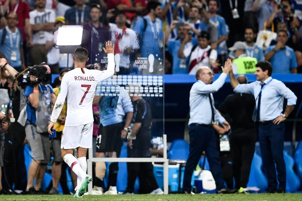 Cristiano Ronaldo Portugal Reacts Match Uruguay Portugal 2018 Fifa World — Stock Photo, Image
