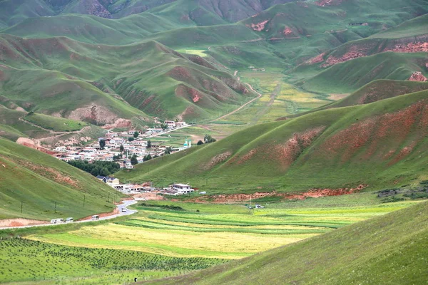 Landschap Van Danxia Landvorm Die Bestaat Uit Rood Zandsteen Andere — Stockfoto