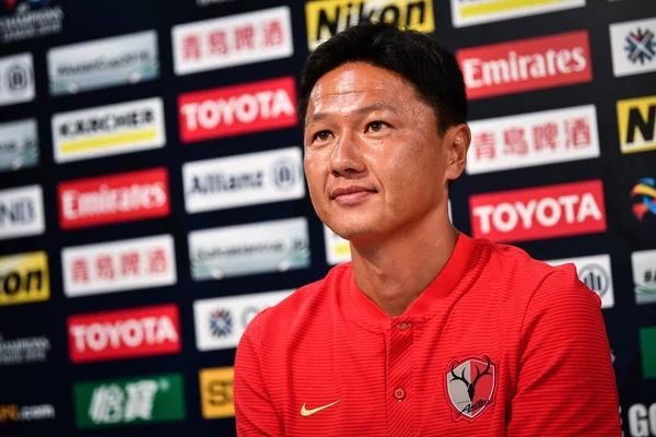 Head Coach Oiwa Japan Kashima Antlers Attends Press Conference Quarter — Stock Photo, Image
