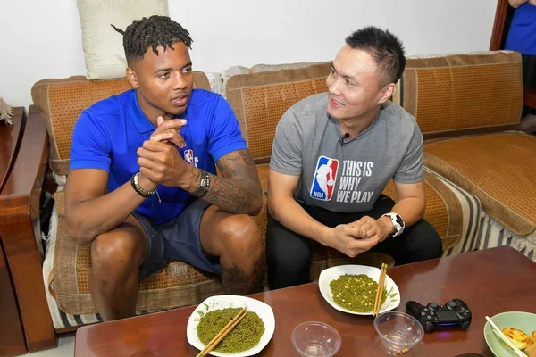 Bintang Nba Markelle Fultz Dari Philadelphia 76Ers Menghadiri Kegiatan Untuk — Stok Foto