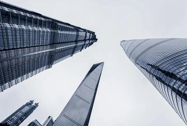 Féreg Madártávlatból Lujiazui Pénzügyi Negyedében Shanghai Torony Rögtön Shanghai World — Stock Fotó