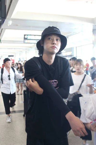 South Korean Singer Songwriter Actor Jung Joon Young Arrives Xiamen — Stock Photo, Image