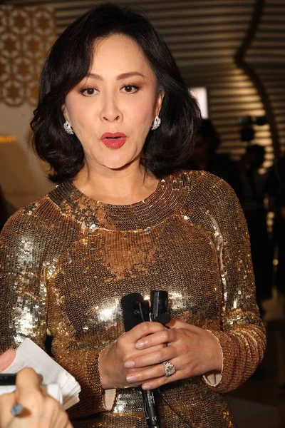 Hongkong Herečka Carina Lau Účastní Události Jihokorejské Kosmetika Kosmetika Značky — Stock fotografie