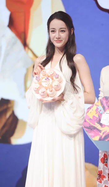 Atriz Chinesa Dilraba Dilmurat Participa Evento Promocional Para Haagen Dazs — Fotografia de Stock