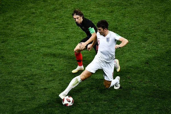 Harry Maguire Angleterre Défie Luka Modric Croatie Dans Son Match — Photo