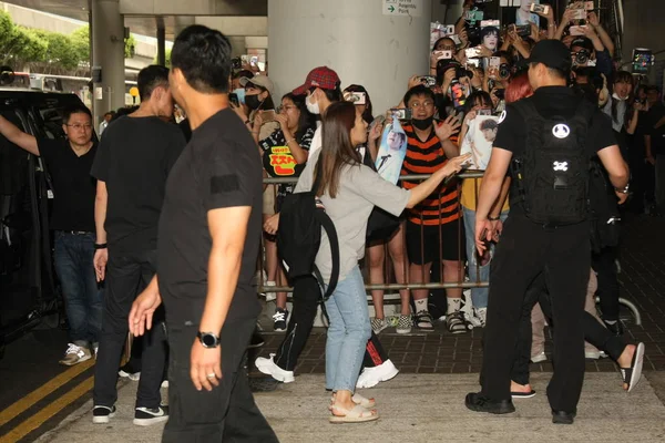 Members South Korean Boy Group Wanna One Arrive Hong Kong — Stock Photo, Image