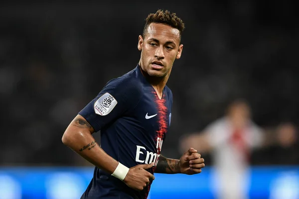 Neymar Von Paris Saint Germain Joggt Während Der Trophäe Des — Stockfoto