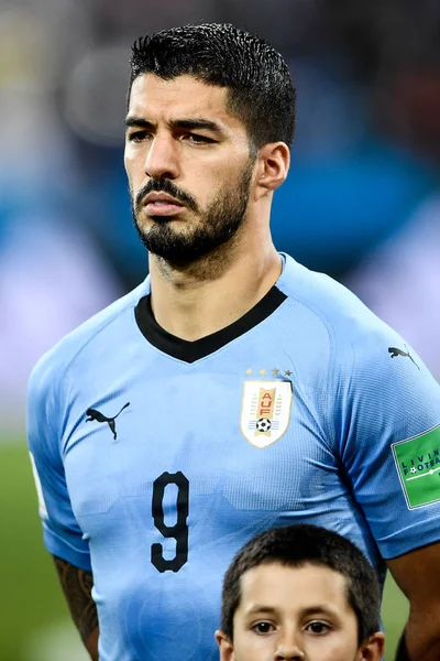 Luis Suarez Uruguai Posa Antes Competir Contra Portugal Sua Rodada — Fotografia de Stock